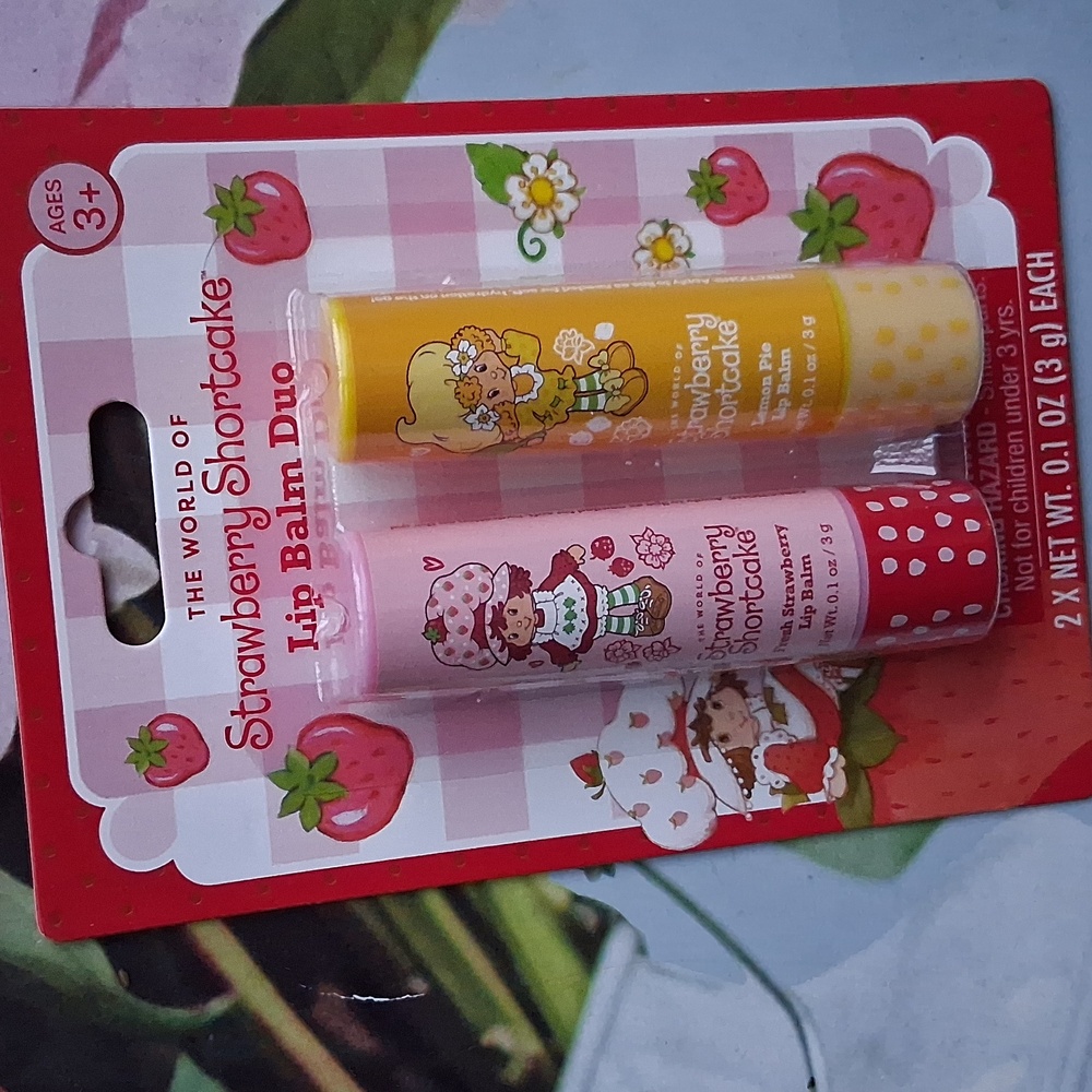 Strawberry Shortcake Lip Balm Set - Pink and Yellow